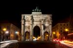 Siegestor in Munich at Night